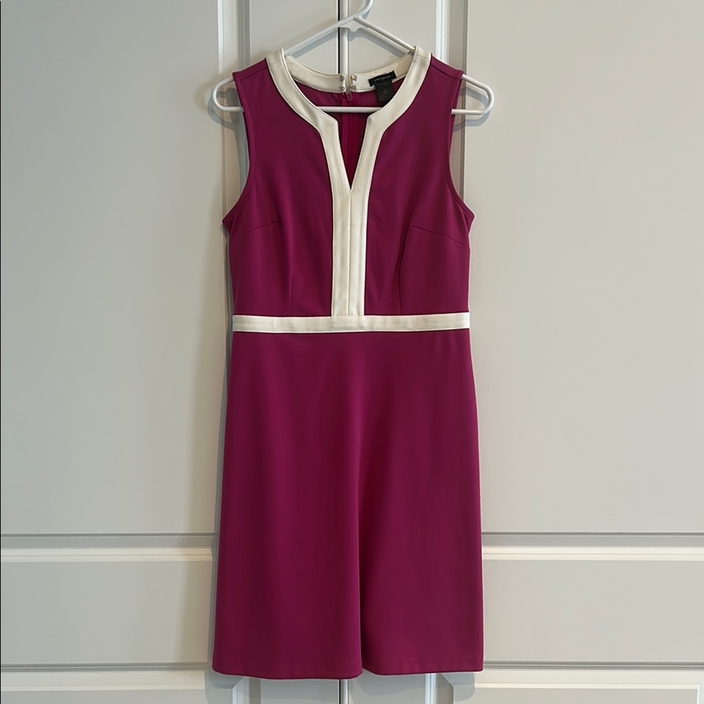 Ann Taylor Fuchsia and Ivory Mini Dress - NO TAG, NEVER WORN